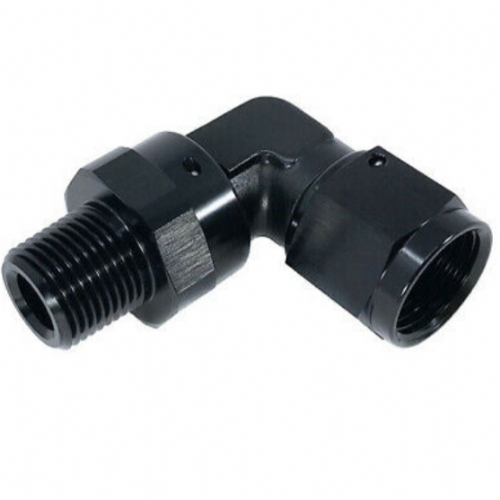 AN FEMALE SWIVEL TO NPT MALE 90 DEGREE